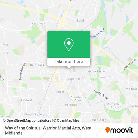 Way of the Spiritual Warrior Martial Arts map