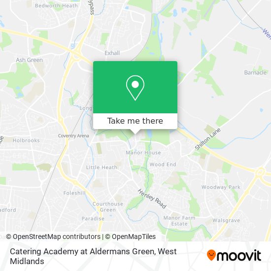 Catering Academy at Aldermans Green map