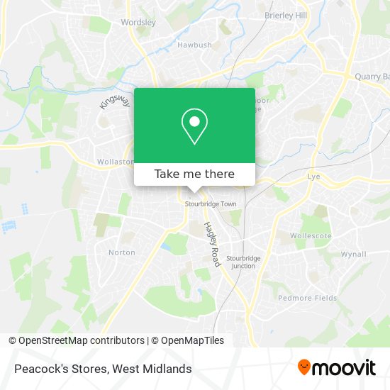 Peacock's Stores map