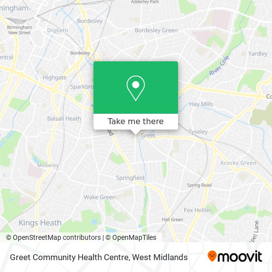 Greet Community Health Centre map