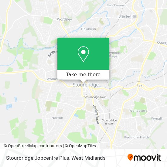 Stourbridge Jobcentre Plus map