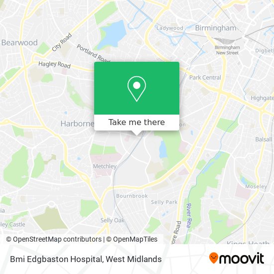Bmi Edgbaston Hospital map