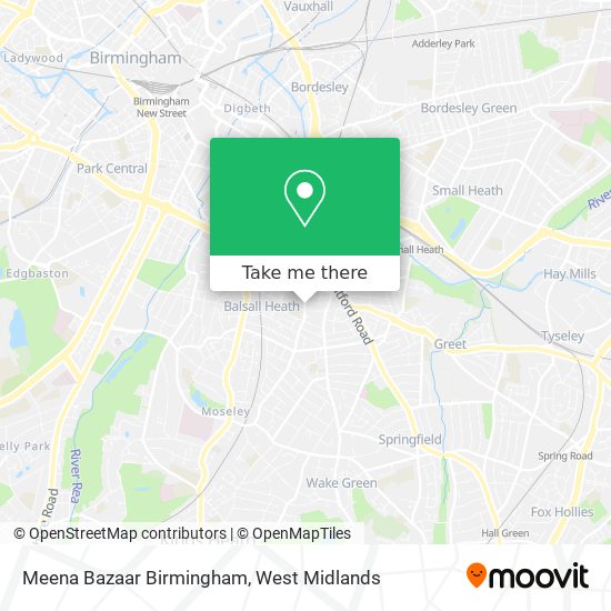 Meena Bazaar Birmingham map