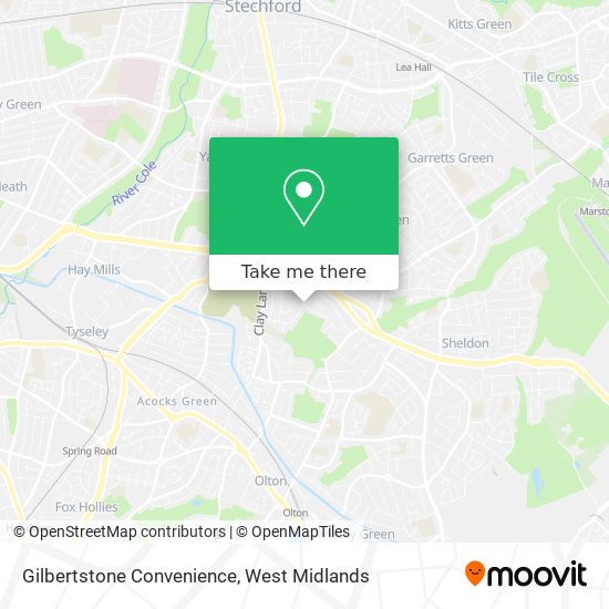 Gilbertstone Convenience map