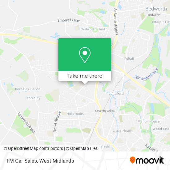 TM Car Sales map