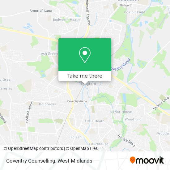 Coventry Counselling map