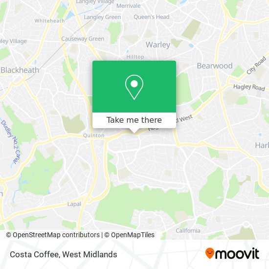 Costa Coffee map