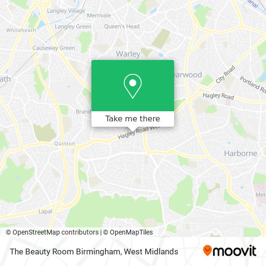 The Beauty Room Birmingham map