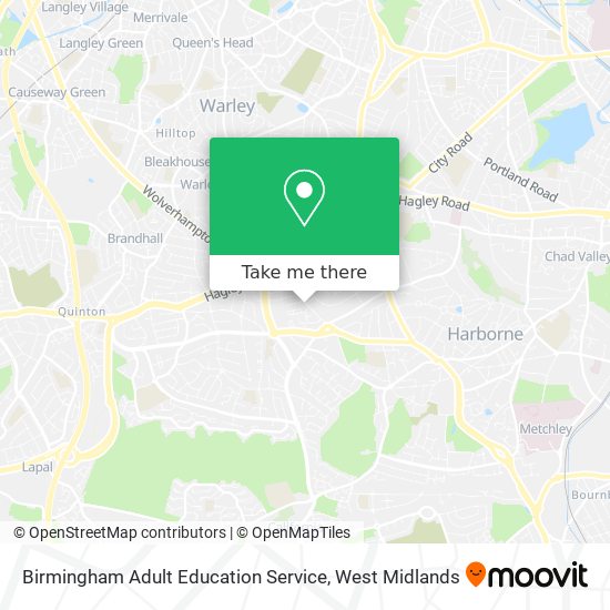 Birmingham Adult Education Service map