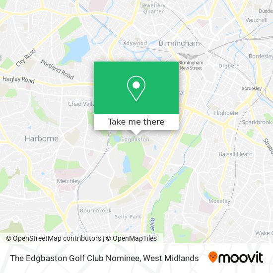 The Edgbaston Golf Club Nominee map