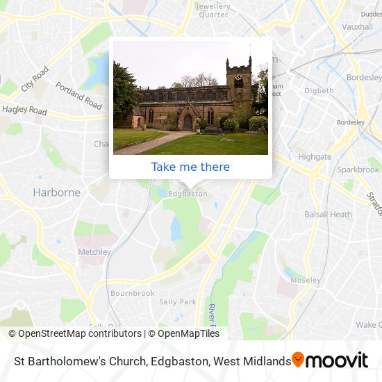 St Bartholomew's Church, Edgbaston map