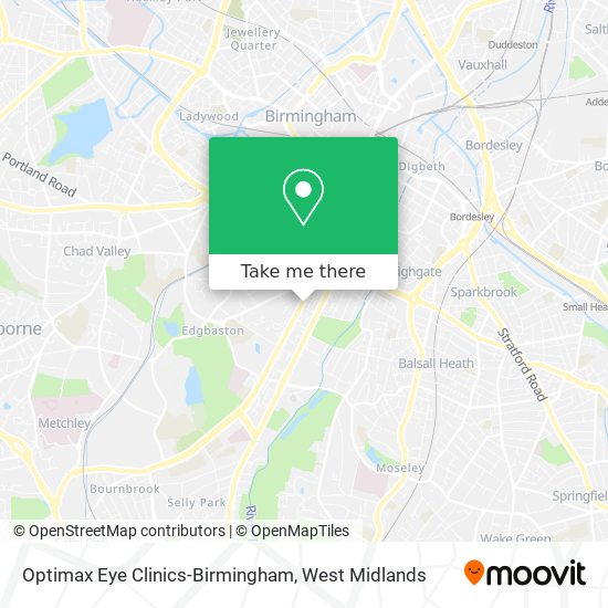 Optimax Eye Clinics-Birmingham map