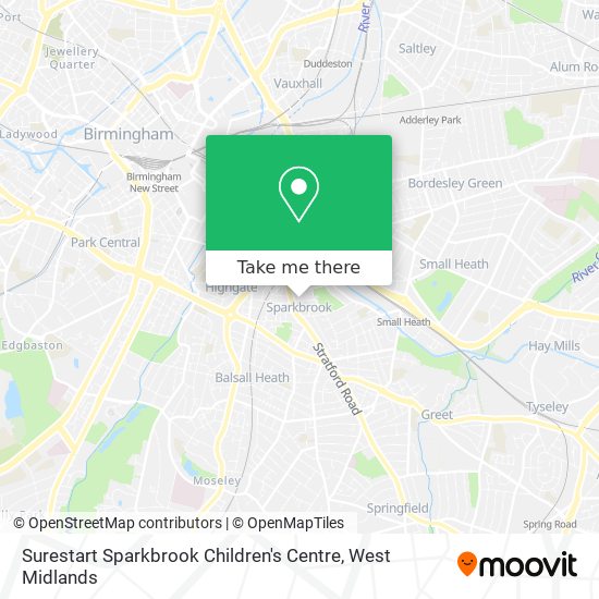 Surestart Sparkbrook Children's Centre map