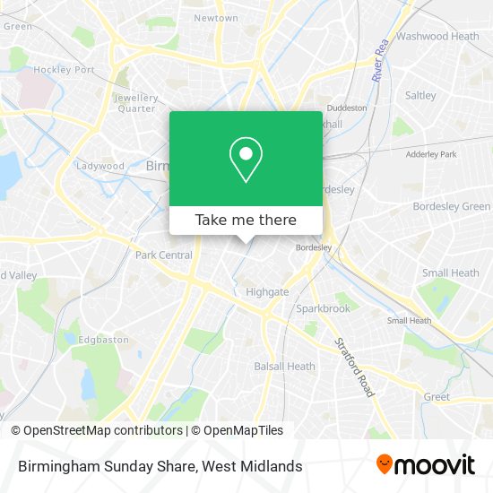 Birmingham Sunday Share map