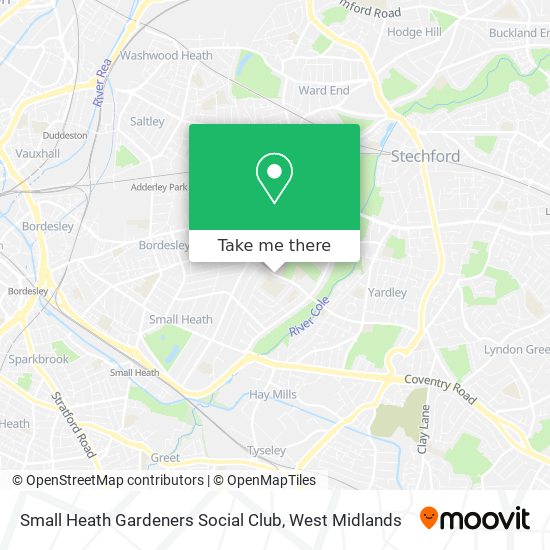 Small Heath Gardeners Social Club map