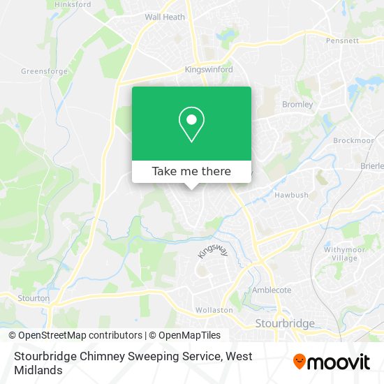 Stourbridge Chimney Sweeping Service map