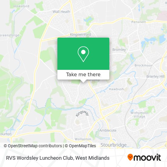 RVS Wordsley Luncheon Club map