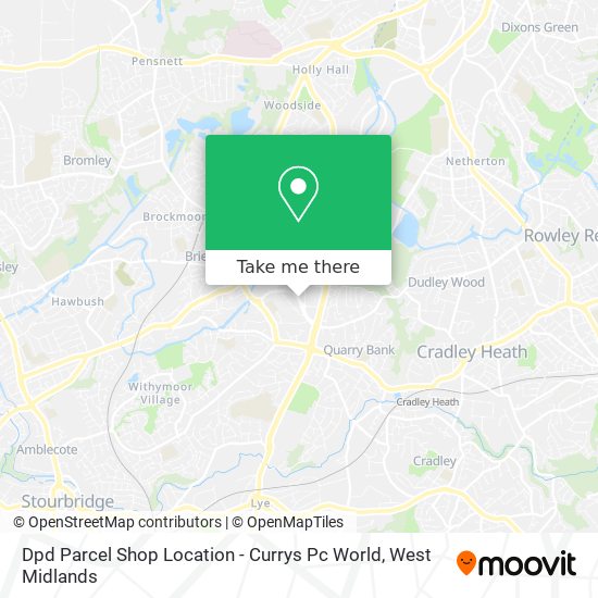 Dpd Parcel Shop Location - Currys Pc World map