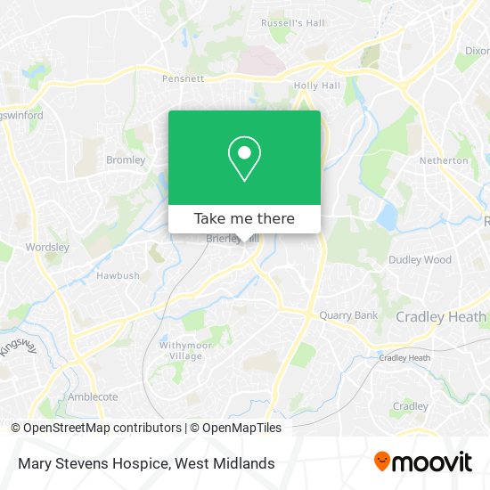 Mary Stevens Hospice map