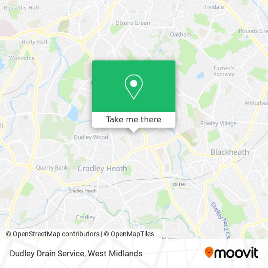 Dudley Drain Service map