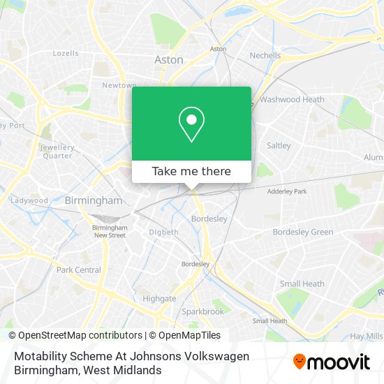 Motability Scheme At Johnsons Volkswagen Birmingham map