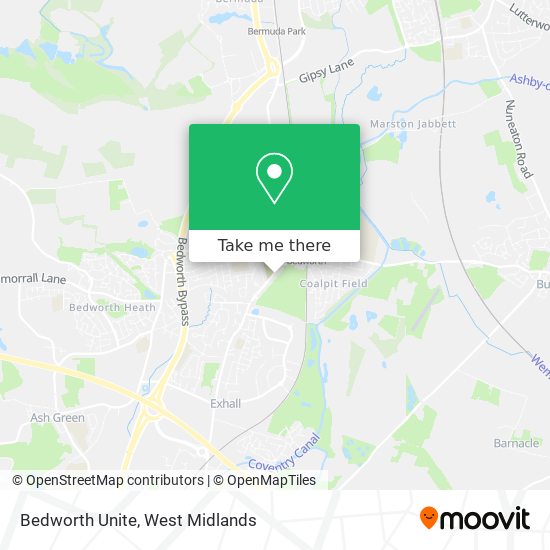 How to get to Bedworth Unite in Bedworth by Bus or Train?