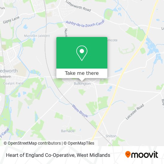 Heart of England Co-Operative map