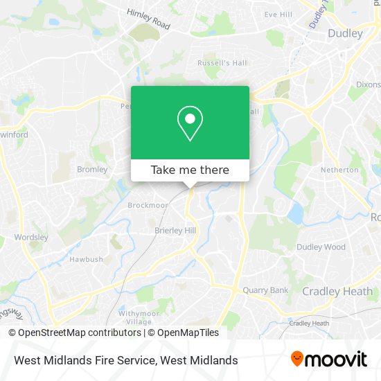 West Midlands Fire Service map