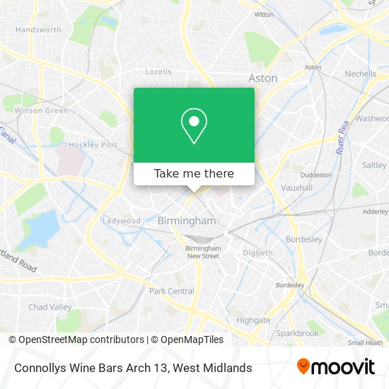 Connollys Wine Bars Arch 13 map
