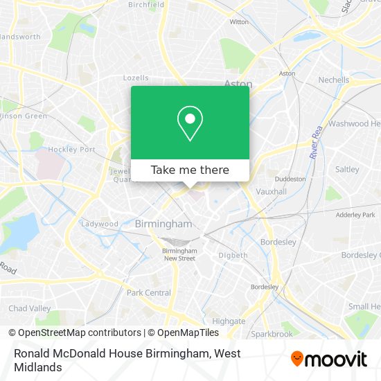 Ronald McDonald House Birmingham map