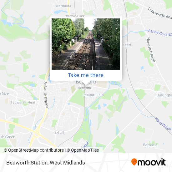 Bedworth Station map