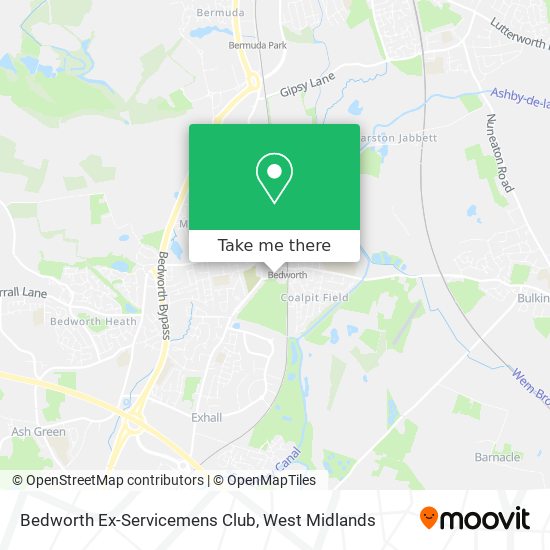 Bedworth Ex-Servicemens Club map