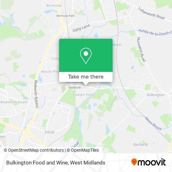 Bulkington Food and Wine map