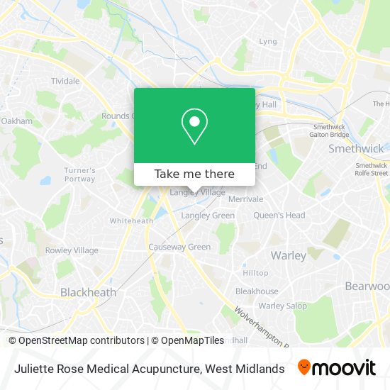 Juliette Rose Medical Acupuncture map