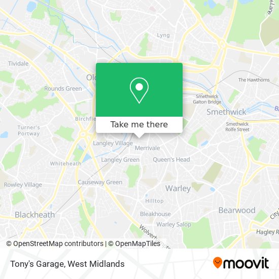 Tony's Garage map