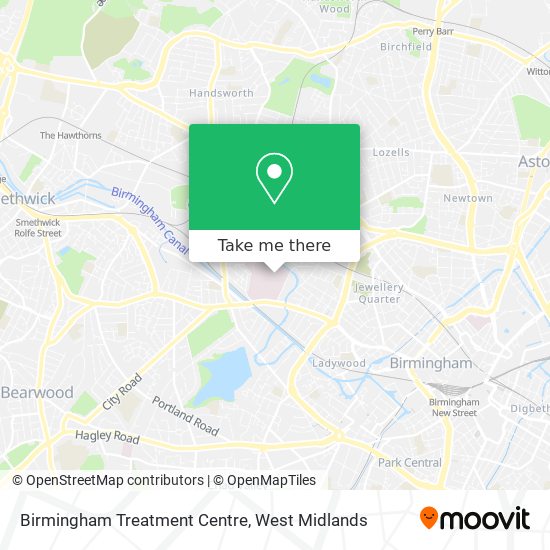 Birmingham Treatment Centre map