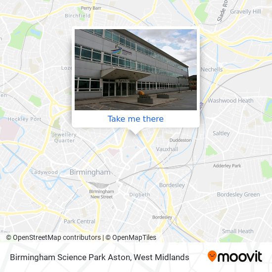 Birmingham Science Park Aston map