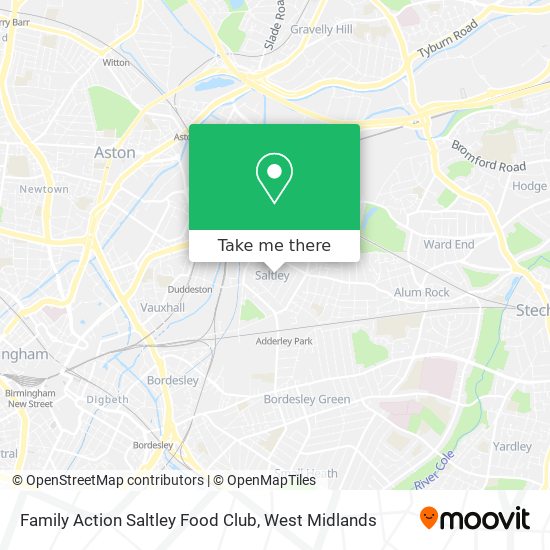 Family Action Saltley Food Club map
