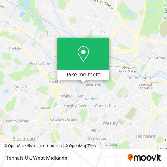 Tennals Uk map