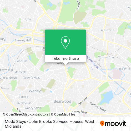 Moda Stays - John Brooks Serviced Houses map