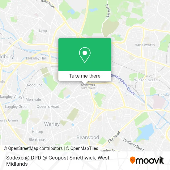 Sodexo @ DPD @ Geopost Smethwick map