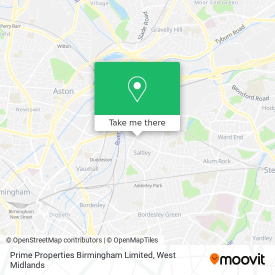 Prime Properties Birmingham Limited map