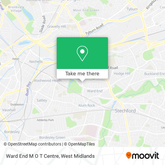 Ward End M O T Centre map