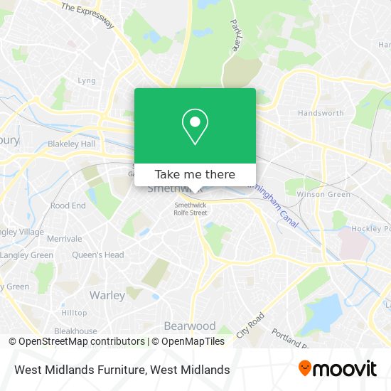 West Midlands Furniture map