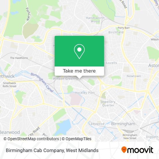 Birmingham Cab Company map