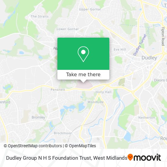 Dudley Group N H S Foundation Trust map
