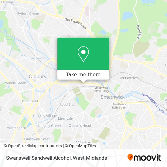 Swanswell Sandwell Alcohol map