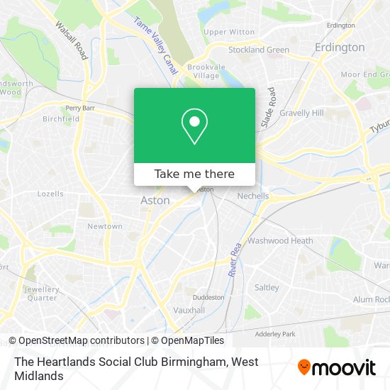 The Heartlands Social Club Birmingham map