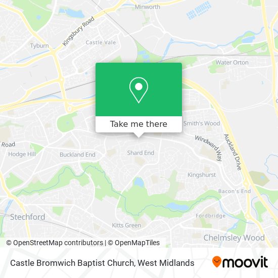 Castle Bromwich Baptist Church map