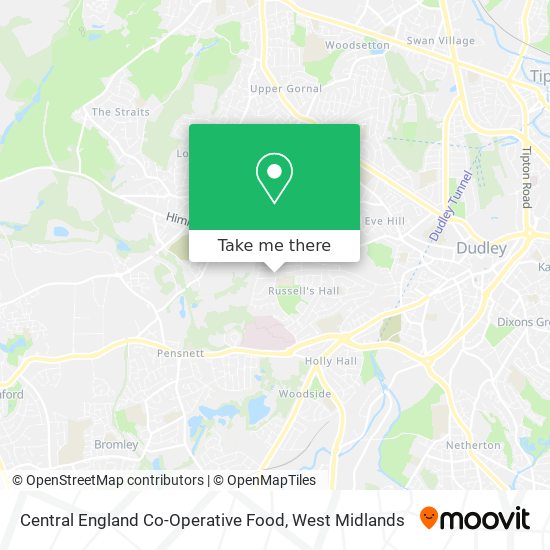 Central England Co-Operative Food map